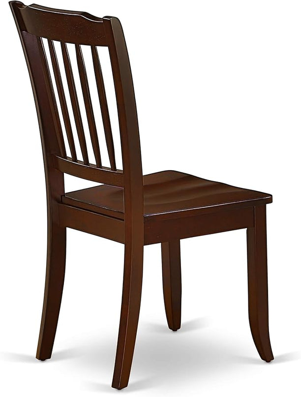 East West Furniture NDDA5-MAH-W Norden 5 Piece Set Includes a Rectangle Dining Room Table with Dropleaf and 4 Kitchen Chairs, 30x48 Inch - LeafyLoom