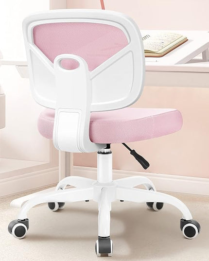 Primy Kids Desk Chair, Pink Study Chair for Boys Girls with Height Adjustable, Swivel Mesh Task Student Chairs for 4-12, Growing Teen Office Chair for Home/School/Office (Pink) - LeafyLoom