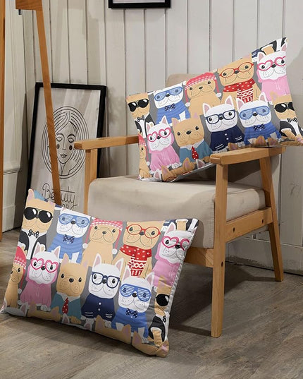 Datura home Dog Comforter Beddding Set for Kids Children,Puppy Pug Cute Dog Pattern Cartoon Career Pet Bedding Set with 1 Comforter and 2 Pillowcases(Dog Queen) - LeafyLoom