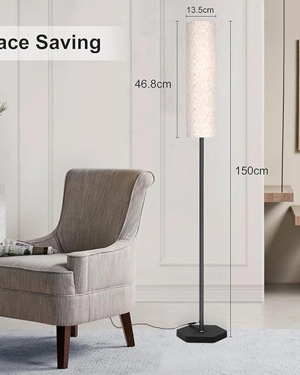 Floor Lamp for Living Room,Modern Standing Lamps with Lamp Shade,Pole Lamps for Bedrooms, Tall Lamp for Reading with Remote (Modern - Black) - LeafyLoom