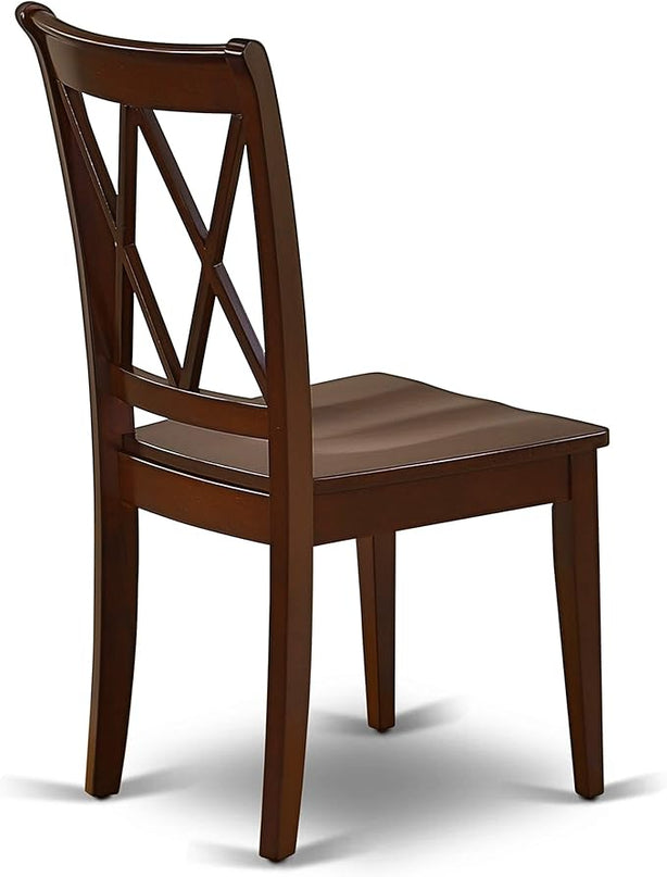 East West Furniture NOCL5-MAH-W 5 Piece Dining Set Includes a Rectangle Dining Table with Butterfly Leaf and 4 Kitchen Chairs, 32x54 Inch, Mahogany - LeafyLoom