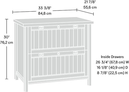 Sauder Costa Lateral File, Coffee Oak finish - LeafyLoom
