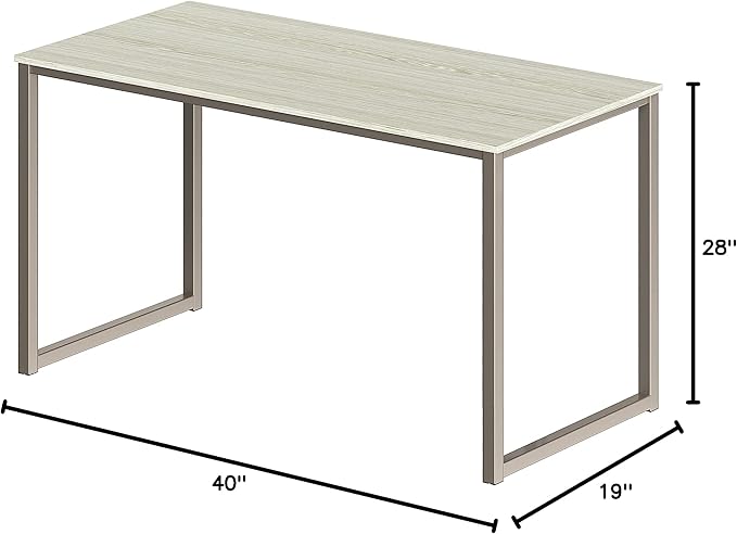 SHW Home Office 40-Inch Computer Desk, Maple - LeafyLoom