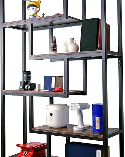 5 Tier Bookshelf Tall Bookcase bookcases and Book Shelves 5 Shelf Bookshelves and bookcases Wide Bookshelf for Bedroom Large Bookshelf Small Bookcase Shelf Book case Book Shelf for office - LeafyLoom