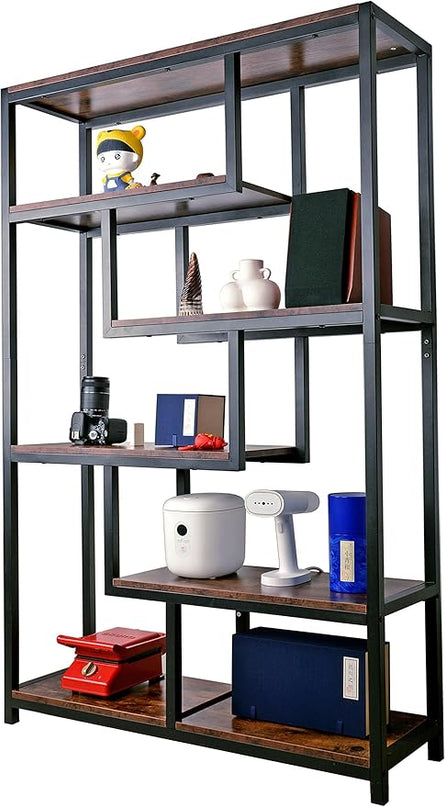 5 Tier Bookshelf Tall Bookcase bookcases and Book Shelves 5 Shelf Bookshelves and bookcases Wide Bookshelf for Bedroom Large Bookshelf Small Bookcase Shelf Book case Book Shelf for office - LeafyLoom