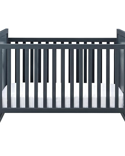 Baby Relax Miles 2-in-1 Convertible Crib, Graphite Blue - LeafyLoom