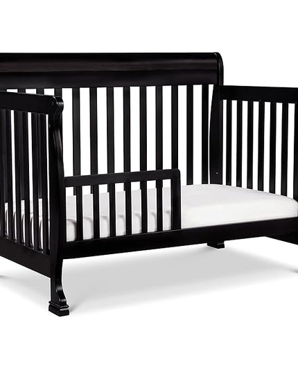 DaVinci Kalani 4-in-1 Convertible Crib in Ebony, Greenguard Gold Certified - LeafyLoom