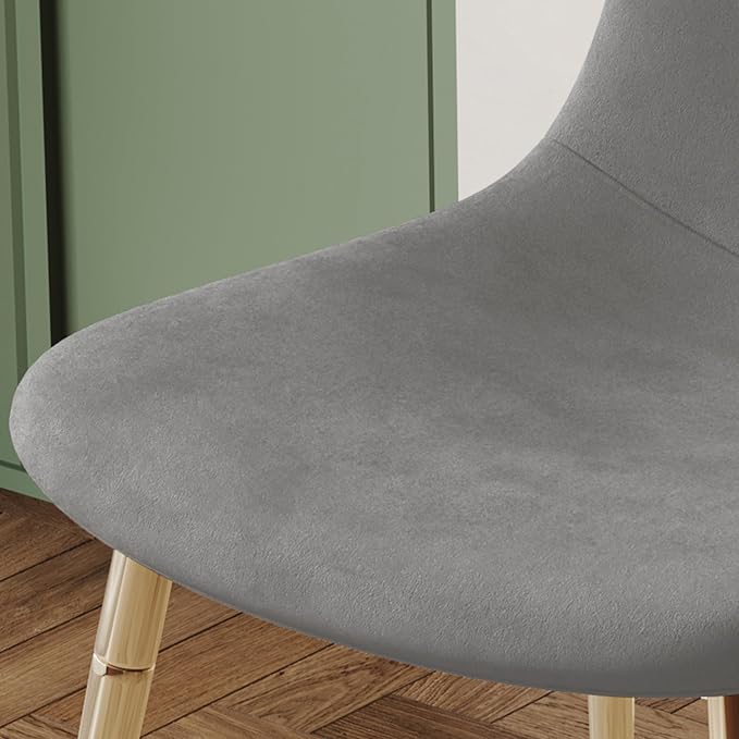 NicBex Haerin-SD-00340-LWJ Dining Chairs, 17.7"x19.7"x34.3", Grey and Gold - LeafyLoom
