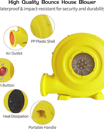 Inflatable Blower,1200W 1.5 HP Inflatable Bouncer Blower,Air Blower for Inflatables,Commercial Bounce House Blower for Bounce House,Inflatable Figures Outdoor Christmas Decorations - LeafyLoom