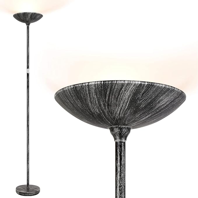 BoostArea Floor Lamp, Pole Standing Lamp, 20W 2000LM LED Torchiere Floor Lamp, Stepless Dimmable, Touch Control, 3000K Daylight, 50000hrs Lifespan,70.5 in Floor Lamps for Living Room,Bedroom,Office - LeafyLoom