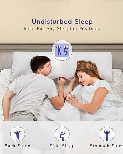 10 Inch Hybrid King Mattress, King Box Spring Mattresses with High Density Foam, King Size Innerspring Foam Mattress in a Box, White Grey Mattresses Bed with Medium Firm Feel, 80x76x10 inch - LeafyLoom