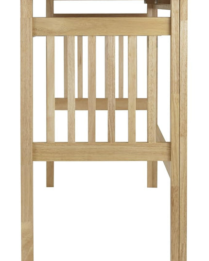 Folding Computer Desk, Beechwood - LeafyLoom