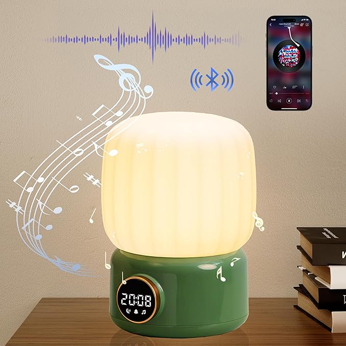 HOMY Bluetooth speaker Cactus Mood lamp Table desk office LED light wireless speakers Camping ambient music Good night electronic alarm clock sound decoration Kids Bedroom Party Best gift - LeafyLoom