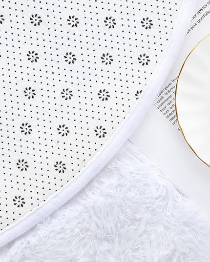 Noahas White Fluffy Rugs for Bedroom,2'X 5' Oval Ultra Soft Bedroom Rugs,Small Throw Rugs, Kids Room Carpet Modern Shaggy Area Rugs Home Decor - LeafyLoom