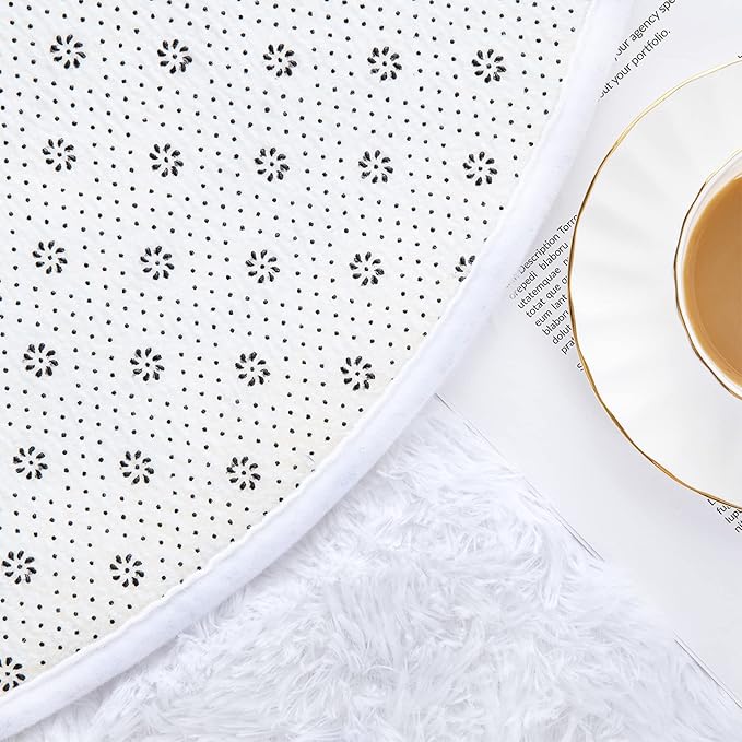 Noahas White Fluffy Rugs for Bedroom,2'X 5' Oval Ultra Soft Bedroom Rugs,Small Throw Rugs, Kids Room Carpet Modern Shaggy Area Rugs Home Decor - LeafyLoom