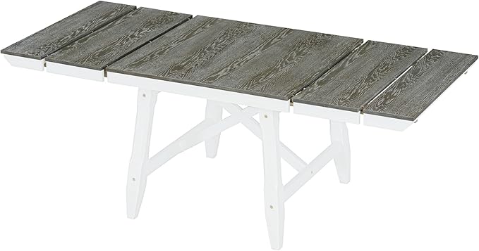 6-Piece Wooden Extendable Dining Table Set with two 12" W Removable Leaves and 4 Upholstered Chairs & 1 Bench for Kitchen Room, Brown+White - LeafyLoom