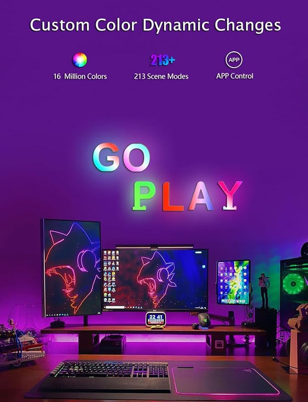 Splicing Letters Decorations Indoor Light - Alphabet Music Sync Color Changing Room Decor with App Control RGB Light Up Letters Boy Girl Gift Wedding Home Bar Wall Decoration(U) - LeafyLoom