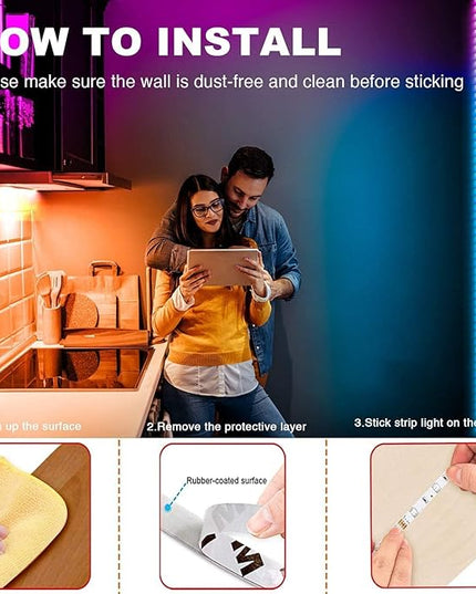 phopollo LED Lights for Bedroom 200ft, Music Sync Color Changing, Smart App Control with Remote, Ultra-Long LED Strip Lights for Party, Home Decoration. Phopollo