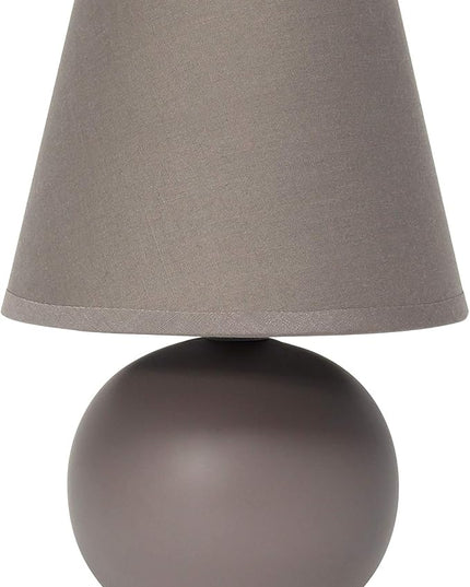 Simple Designs LT2008-GRY Mini Ceramic Globe Table Lamp Gray (Pack of 18) - LeafyLoom