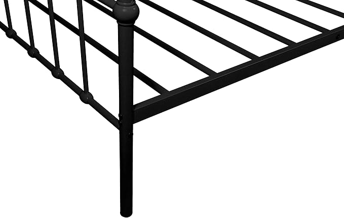 Twin Size Metal bed-Frame Daybed with trundle,Heavy Duty Steel Slat Support,Space Saving Sofa Bed,Modern 2 in 1 Sofa-Bed Frame for Kids Teens Adults,Bedroom Living Room Furniture,Black - LeafyLoom