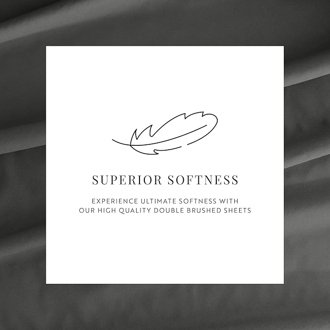 Linen Market Bed Sheets for Full Size Bed (Gray) - Sleep Better Than Ever with These Soft and Cooling Full Sheets - Deep Pocket Fits 16" Thick Beds - 4 Piece Full Sheet Set - LeafyLoom