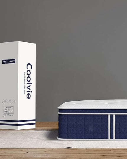 Coolvie Queen Mattresses, 12 Inch Queen Size Mattress in a Box, Hybrid Construction Individual Pocket Springs with Memory Foam, Cooler Sleep with Pressure Relief and Support - LeafyLoom