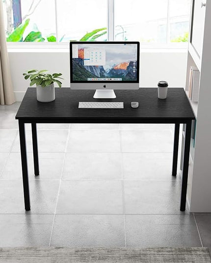 soges 47 inches Desk Computer Desk Home Office Table Writing Desk Study Table Computer Workstations Black GCP2AC3-120BK - LeafyLoom