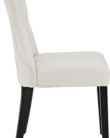 Modway Silhouette Modern Tufted Upholstered Fabric Parsons Kitchen and Dining Room Chair in Beige - LeafyLoom