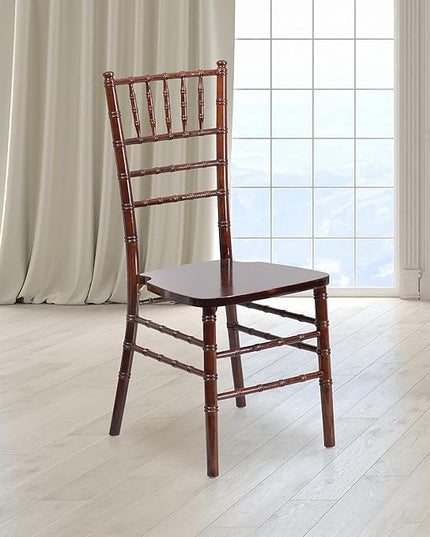 Flash Furniture HERCULES Series Fruitwood Chiavari Chair, 18"D x 15.75"W x 36.25"H, Set of 1 - LeafyLoom