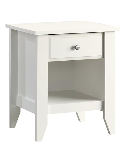 Sauder Shoal Creek Night Stand, Soft White finish - LeafyLoom
