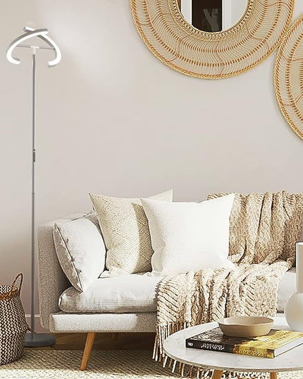 FIMEI Split Floor Lamp, Bright Modern LED Standing Lamp, Stepless Dimming and 4 Color Temperature, Eye-Protection Reading Standing Light for Living Room Bedroom Office, Touch&Remote Control, Gray - LeafyLoom