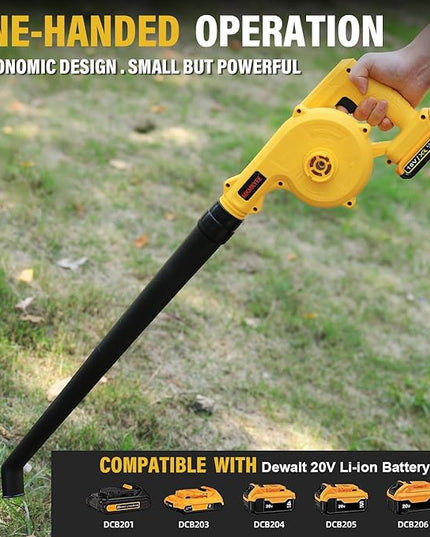Cordless Blower for DEWALT 20V Max Battery, 3-in-1 Handle Small Blower & Vacuum & Inflatable Compatible with DEWALT Battery by MKMKYEE (Battery Not Included) - LeafyLoom