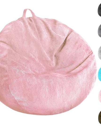 Kisoy Bean Bag Chair Cover (No Filler) Stuffed Animal Storage Bean Bag Cover Pets Dogs/Cats Lazy Beds. Washable Ultra Soft Corduroy Stuffed for Organizing Plush Toys or Textile, Sack Bean Bag - LeafyLoom