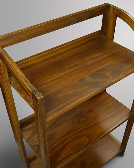Casual Home Stratford 3-Shelf Folding Bookcase-Warm Brown - LeafyLoom