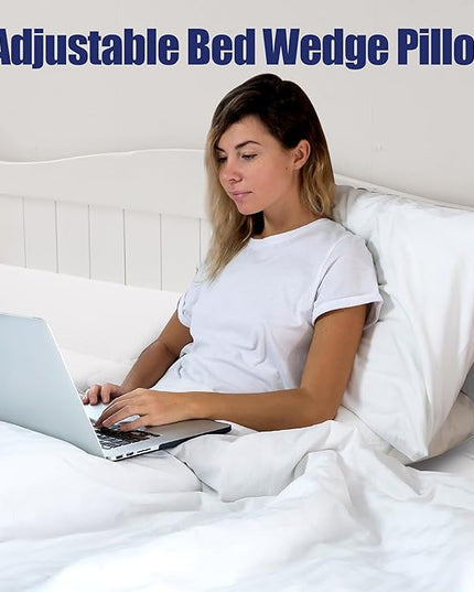 HOMBYS Wedge Pillow Headboard for Bed Gap,Foldable Bed Wedge Gap Filler Twin Size,Matterss Gap Filler,Multi Functional Bed Crack Pillow, Fill The Gap (0-7") Between Your Headboard and Mattress,White - LeafyLoom