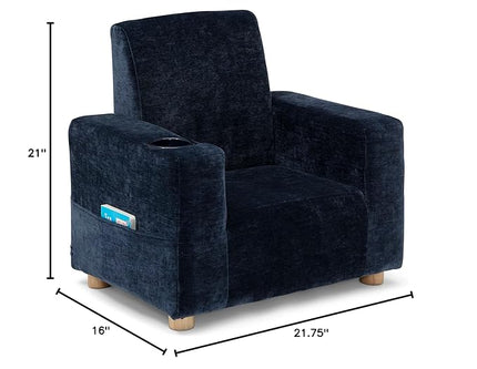 GAP GapKids Upholstered Chair, Navy - LeafyLoom