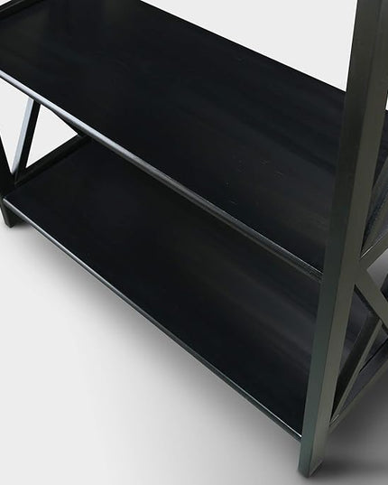 Casual Home Montego 3-Shelf Folding Bookcase, Black (New) - LeafyLoom