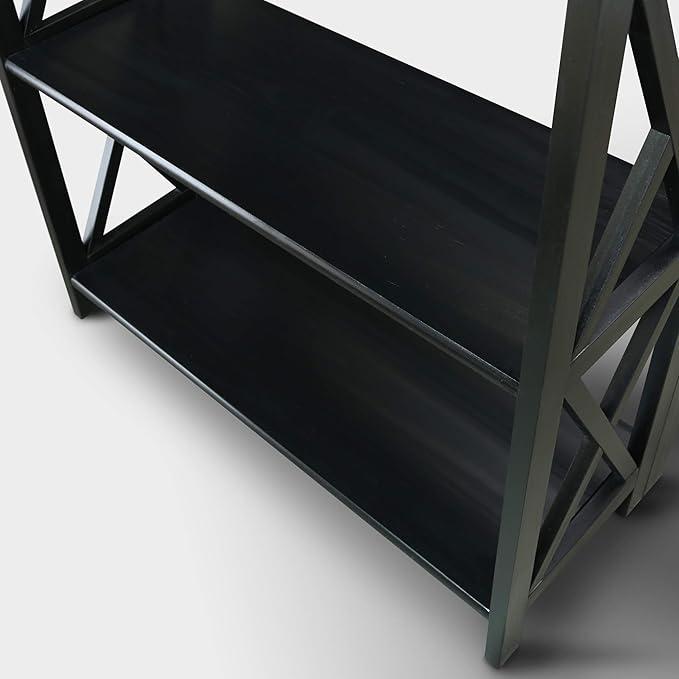 Casual Home Montego 3-Shelf Folding Bookcase, Black (New) - LeafyLoom