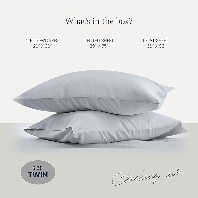 BELADOR Silky Soft Twin Sheet Set - Luxury 4 Piece Bed Sheets for Twin Size Bed, Secure-Fit Deep Pocket Sheets with Elastic, Breathable Hotel Sheets and Pillowcase Set Wrinkle Free Oeko-Tex Sheets - LeafyLoom