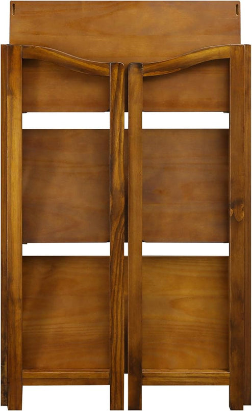 Casual Home Stratford 3-Shelf Folding Bookcase-Warm Brown - LeafyLoom