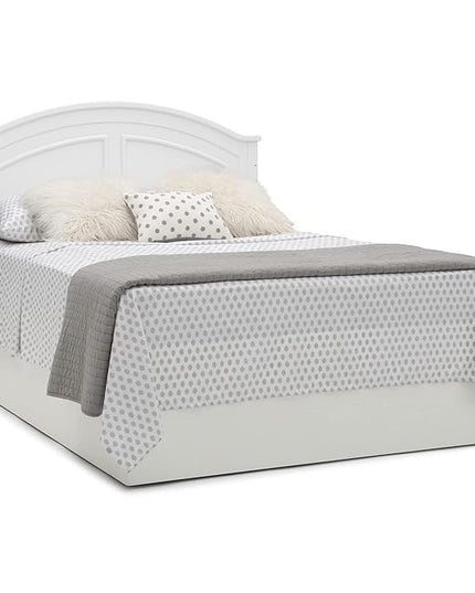 Delta Children Perry 6-in-1 Convertible Crib - Greenguard Gold Certified, Bianca White + Simmons Kids Radiant Sky Dual Sided Baby Crib Mattress and Toddler Mattress (Bundle) - LeafyLoom