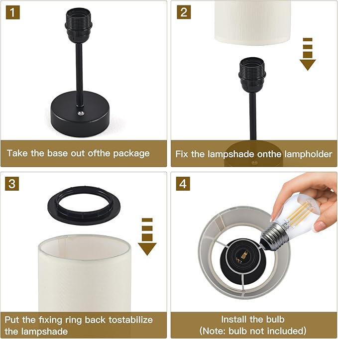 Cordless Table Lamp, Built-in 5000mAh Fast Rechargeable Table Lamp Cordless,Stepless Dimmable Battery Powered Lamp, Wireless Lamp with Memory Function, Lasting 140+H,Black - LeafyLoom