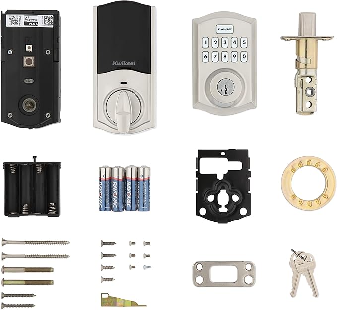 Kwikset Home Connect 620 Smart Lock Deadbolt with Z-Wave Technology, Works with Ring Alarm, Samsung Smartthings and More, Z-Wave Hub Required, Traditional Design in Satin Nickel Kwikset