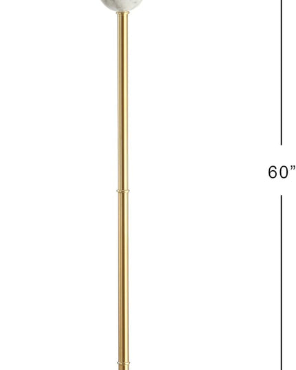 JONATHAN Y JYL1093A Vaughn 60" Modern Metal/Resin LED Floor Lamp Classic,Glam,Transitional for Bedrooms, Living Room, Office, Reading, BrassGold/White - LeafyLoom