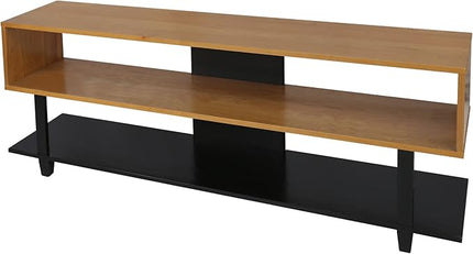 American Trails Creek Solid Wood Tv Stand, Natural Cherry, Black - LeafyLoom