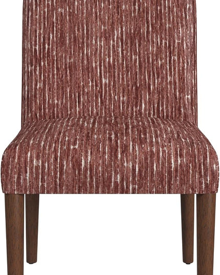 HomePop Classic Parsons Dining Chairs, Red Rust Chenille Woven (Single Pack) - LeafyLoom