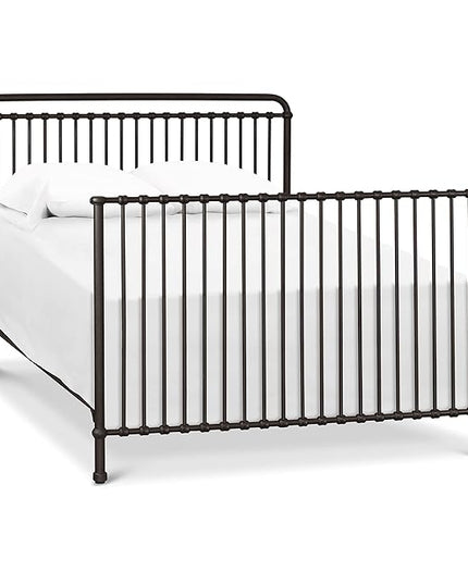 Namesake Winston 4-in-1 Convertible Metal Crib in Vintage Iron, Greenguard Gold Certified - LeafyLoom