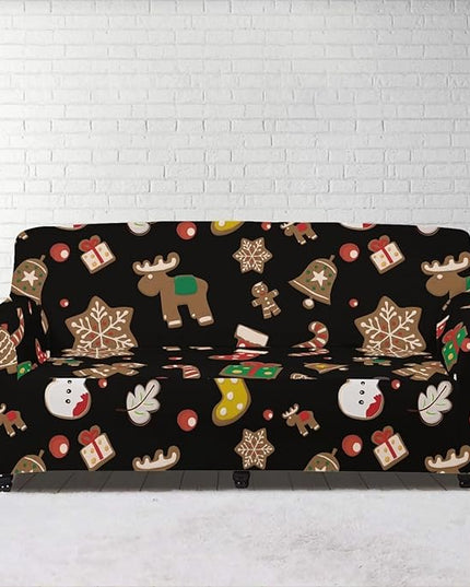 FKELYI Christmas Decorations Indoor Furniture Protector Easy Going Stretch Sofa Slipcover Non-Slip Sofa Slipcovers Washable Sofa Couch Cover XL FKELYI