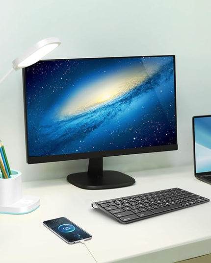 Desk Lamp, LED Desk Lamp for Home Office, Dimmable Desk Light Lamp for Office Reading, Battery Operated Tall Desk Lamp with USB Powered, Desklamp' with 360° Flexible Adjustable, Desktop Lamp Light - LeafyLoom