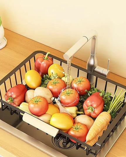 Pull-Out Kitchen Storage Cart 5 Tier Kitchen Fruit Cart on Wheels,Fruit Basket for Kitchen,Bedroom Kitchen Organizer and Storage Rack, Potato Onion Vegetable Storage (Black) - LeafyLoom